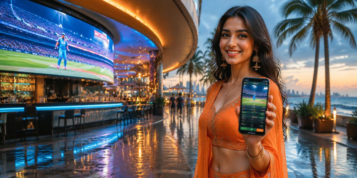 Neon cricket betting signs in India
